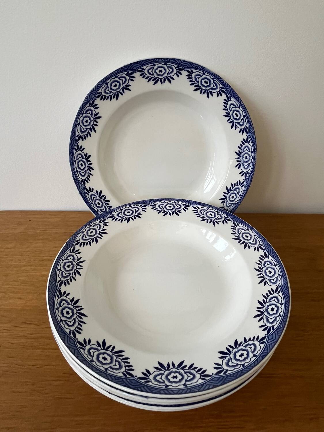 Set of 6 "Capri" plates Digoin Sarreguemines