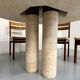 Large dining table Roche Bobois travertine Italian design 1970s