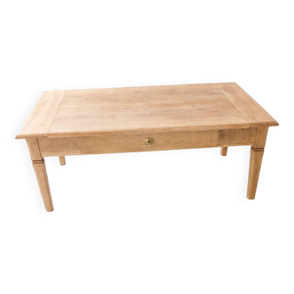 Raw wood coffee table