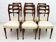 Six Vittorio Dassi Mid-Century Modern Italian Mahogany Dining Chairs, 1950s