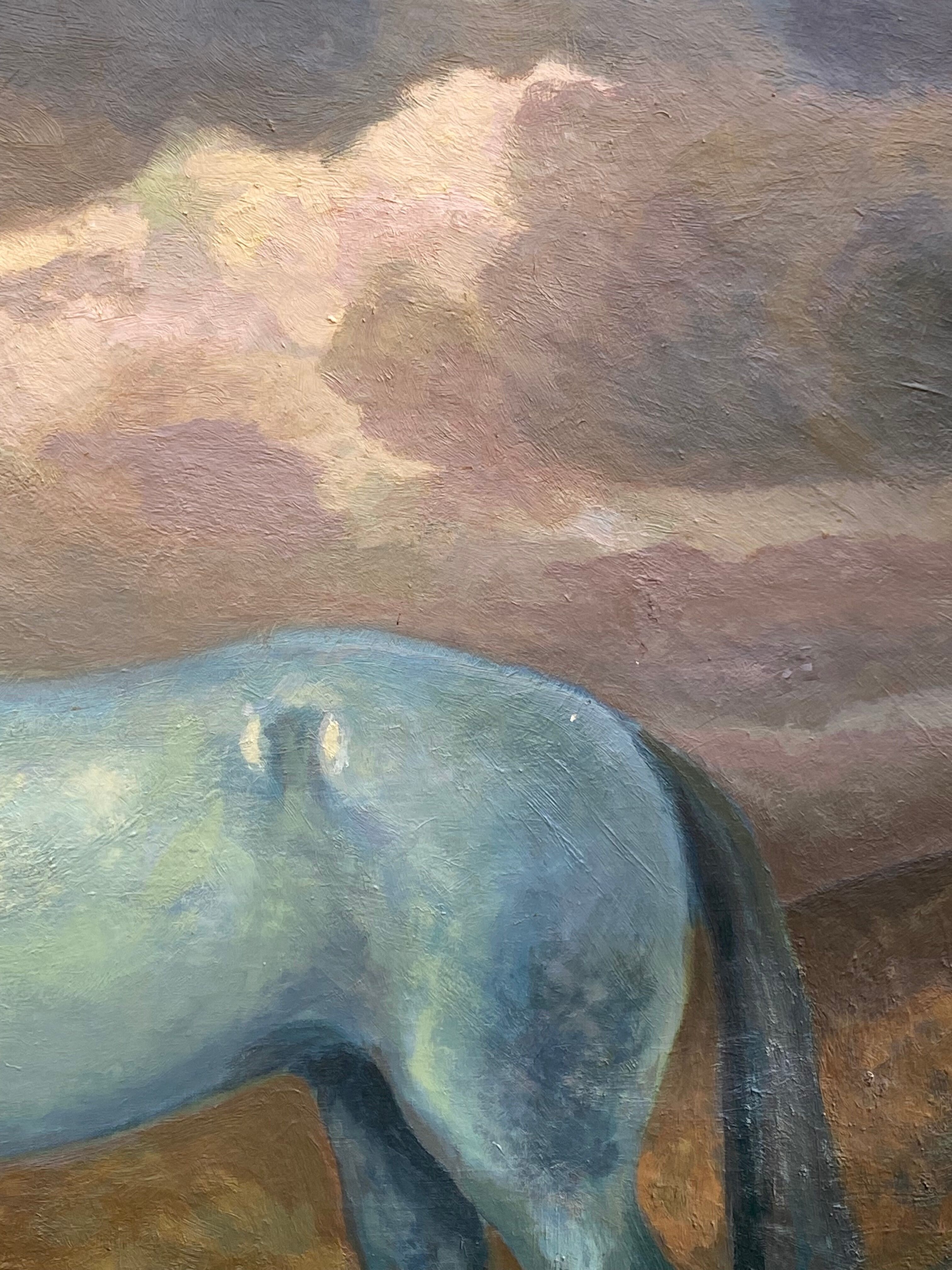 Painting of a naïve style horse