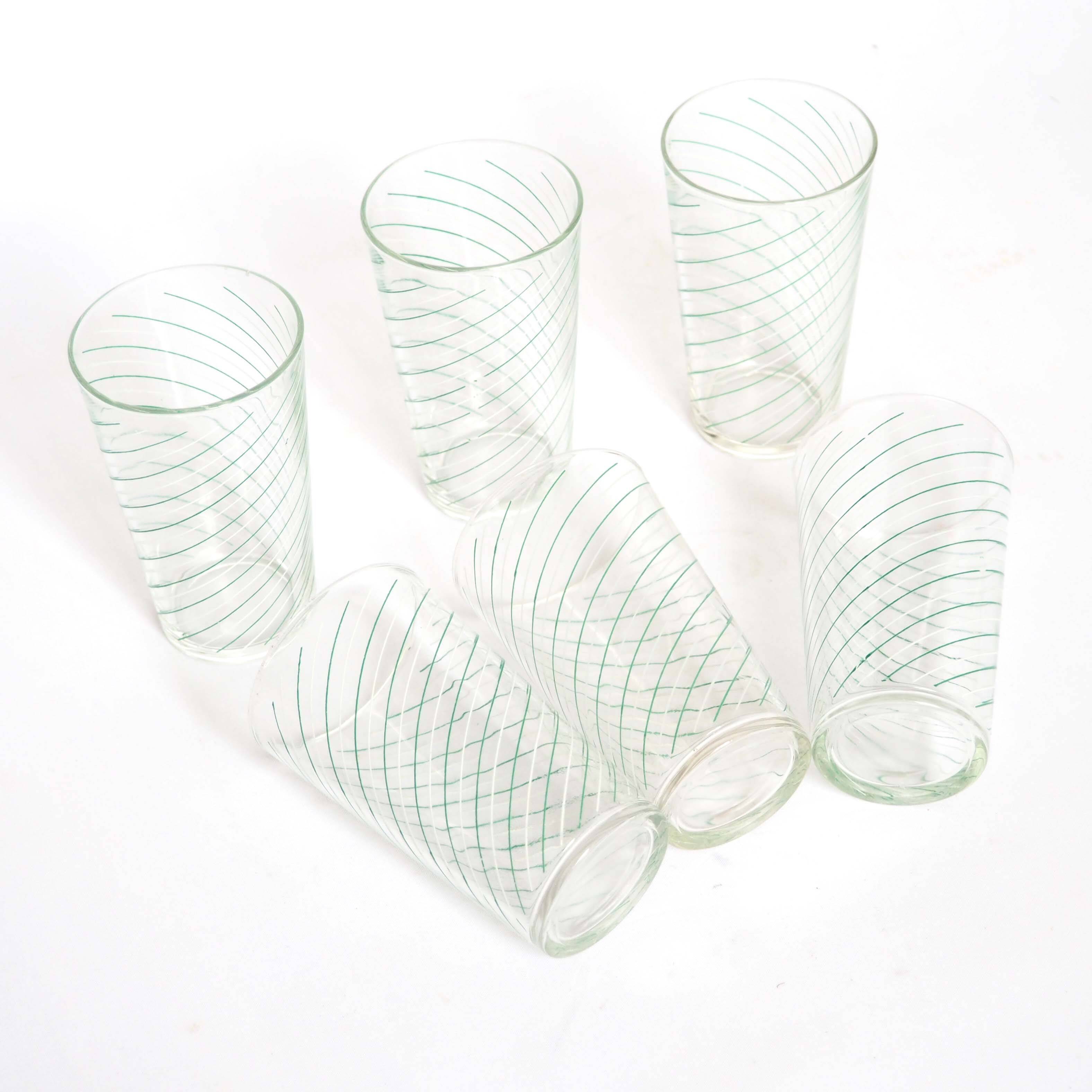 Lot de 6 verres vintage