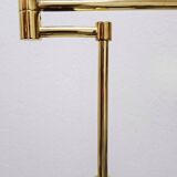 Adjustable swing-arm floor lamp Mid Century Modern in brass 1960s
