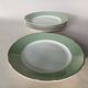 6 flat plates Villeroy & Boch Mettlach celadon green and vintage gold 1960s