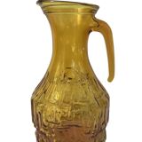 🍂 Set of vintage amber glass glasses and carafe 🍂