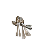 Silver heart spoon (set of 10) "leather"