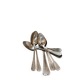 Silver heart spoon (set of 10) "leather"
