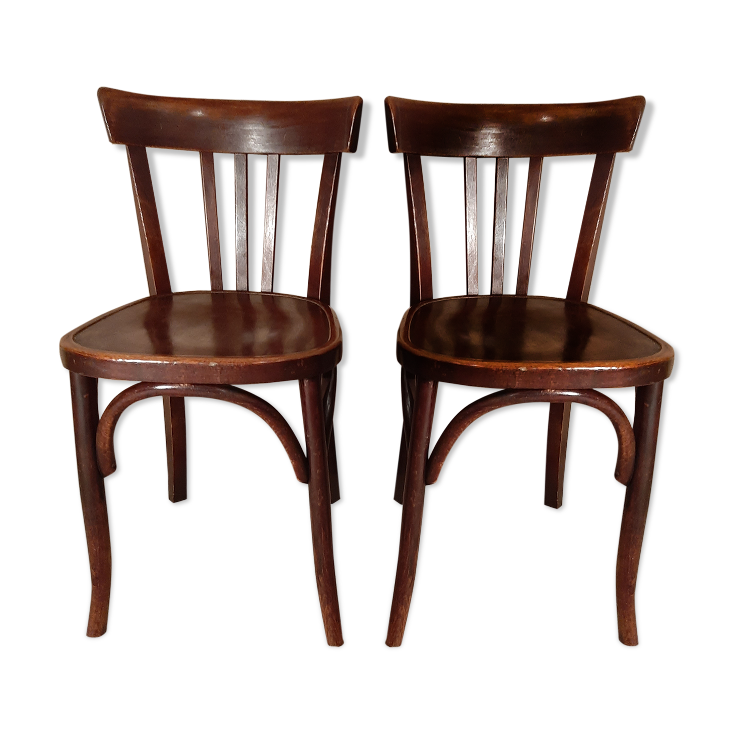 Set of 2 chairs bistro 40s Fischel Wissembourg