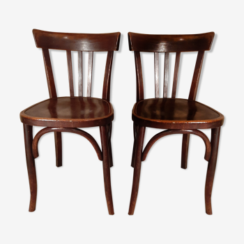 Set of 2 chairs bistro 40s Fischel Wissembourg