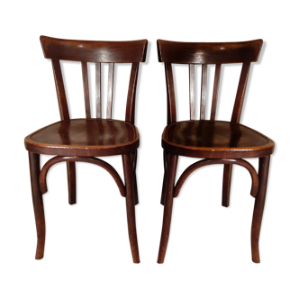 Set of 2 chairs bistro 40s Fischel Wissembourg