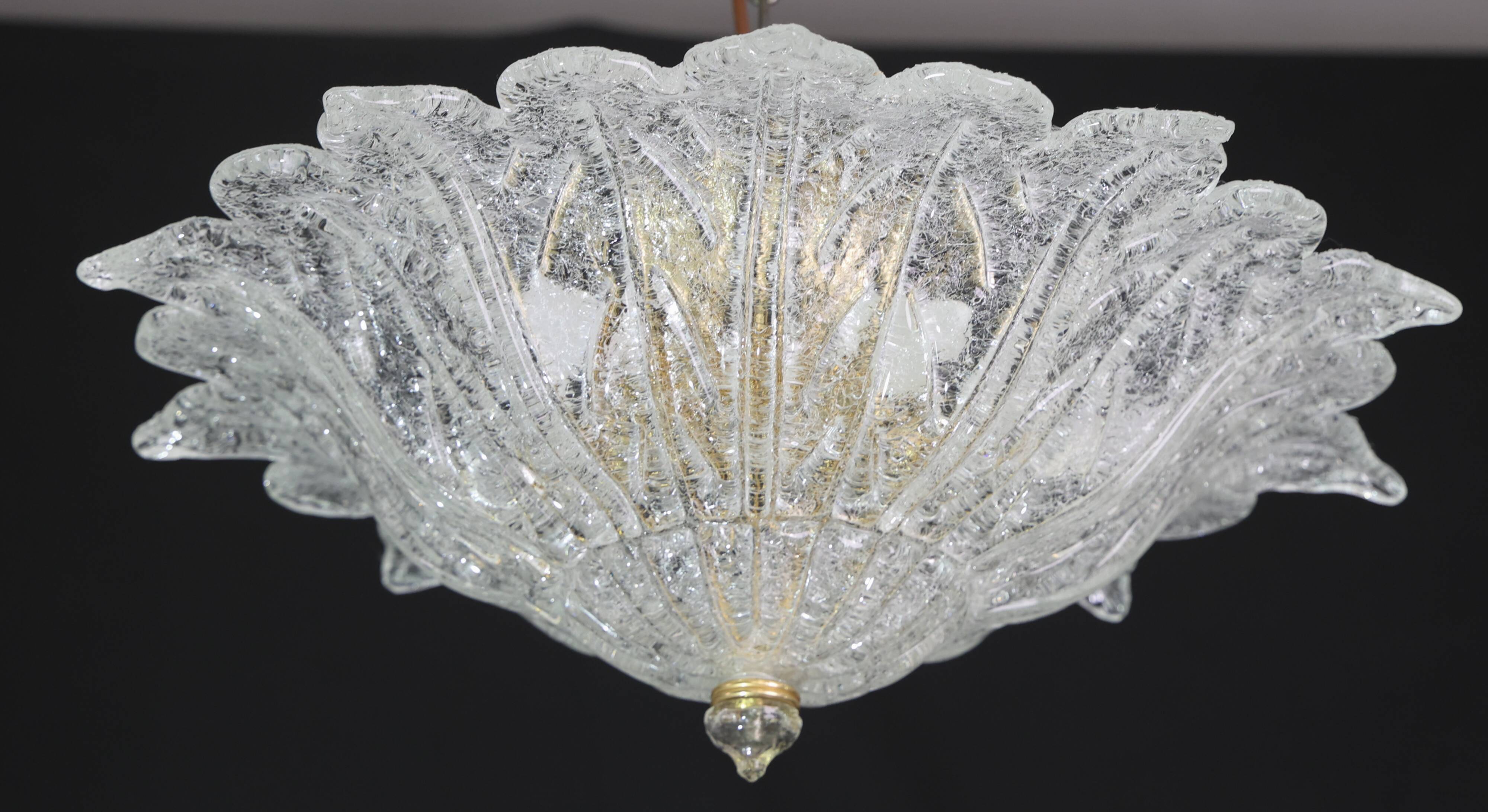 Amsterdam Palmetta, Italian Murano Glass Ceiling Light or Flush Mount, 1970