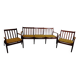 Vintage Scandinavian bench and armchairs for Glostrup 1960