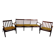 Vintage Scandinavian bench and armchairs for Glostrup 1960
