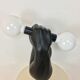"Haltère" sconce by J.C. Peiré 1980, black ceramic