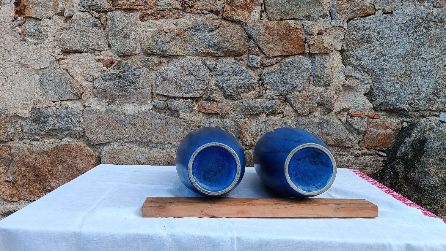 Pair of large Denbac vases
