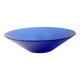 Bol en verre cobalt bleu des années 50 : grand centre de table Arcoroc France