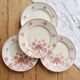 4 flat plates red earthenware Lunéville "Lucien"