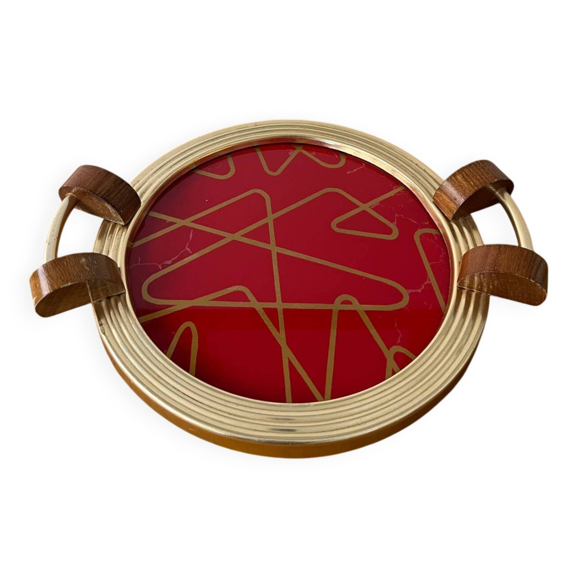 Small graphic trays from the 1950s.