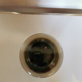 Vintage crafe round smoked glass