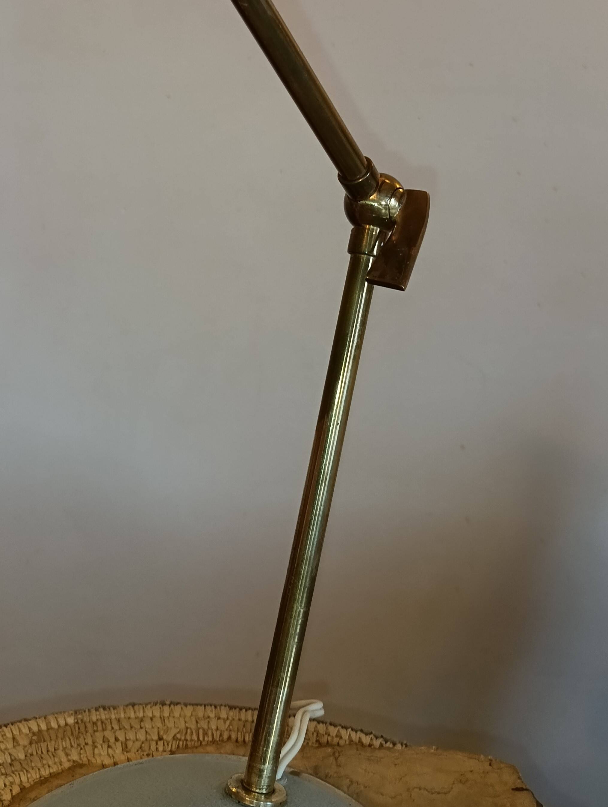 Gray metal diabolo lamp, 1950