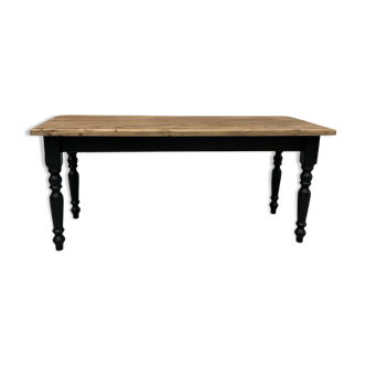 Farm table desk turned legs