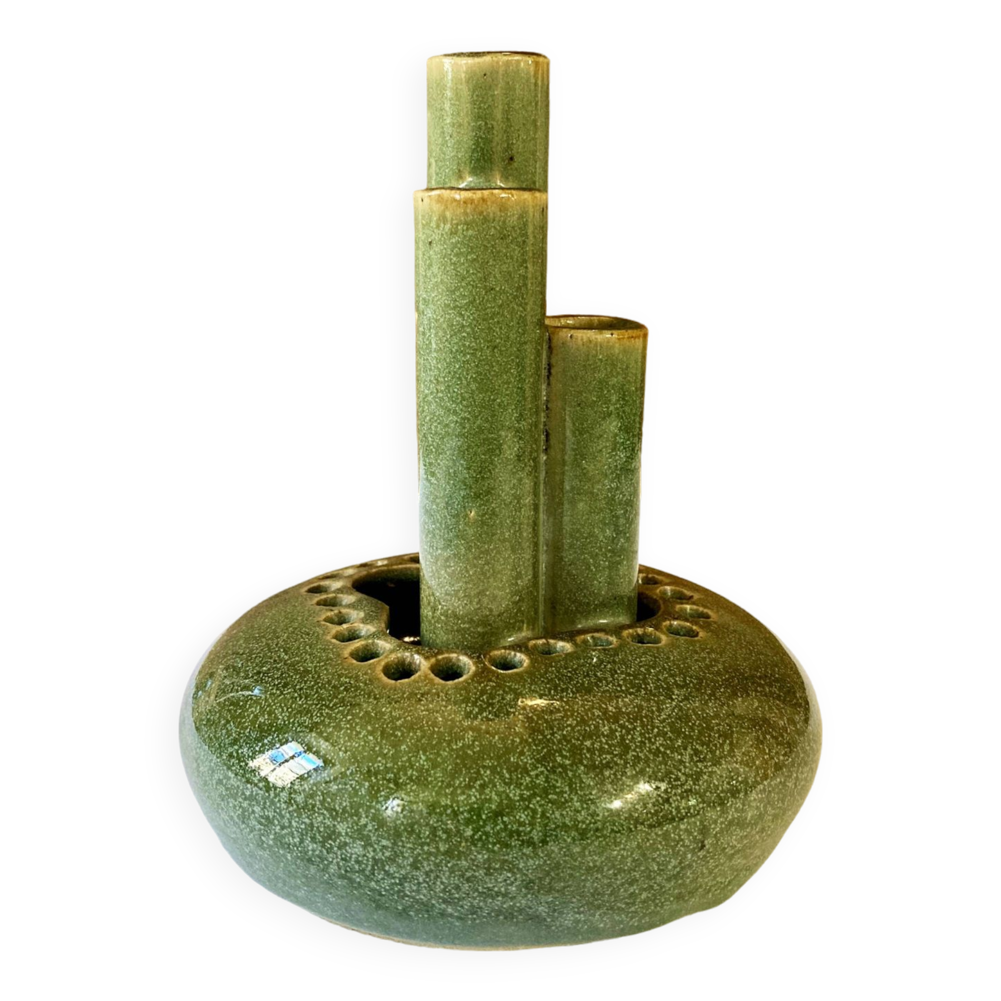 Vase soliflore 3 branches en céramique artisanale