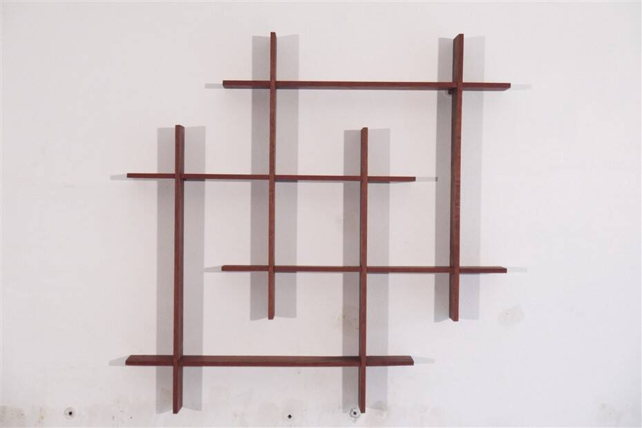 Vintage Scandinavian teak shelf 1960