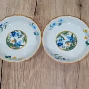 Pair of Saucer / Bowls Japanese Porcelain ARA Pier Import Decor