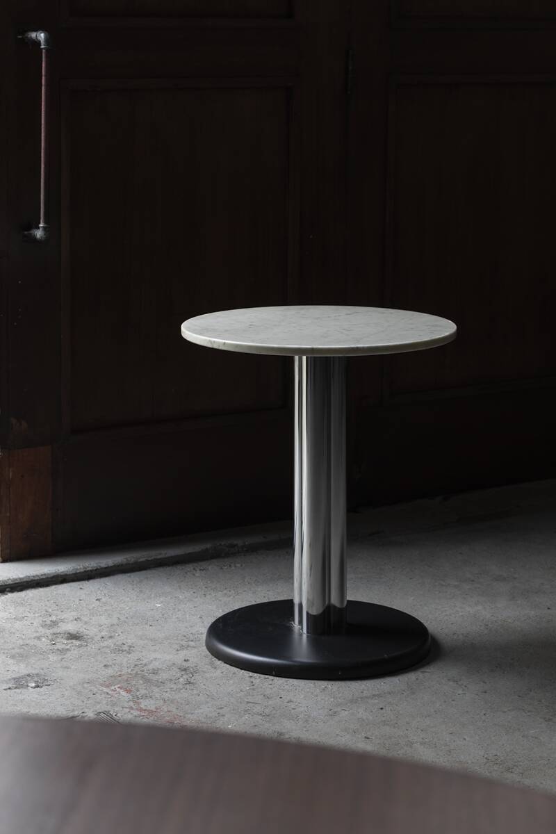 Side table chrome marble