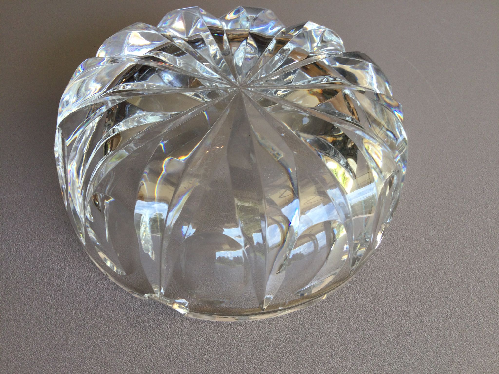 crystal ashtray signed saint-louis