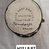 Hendaye Gaitaud: vase with Basque decoration signed under the heel