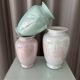 Vintage Pink Iridescent Ceramic Vase | Pearlescent Lustre Glaze | Postmoder