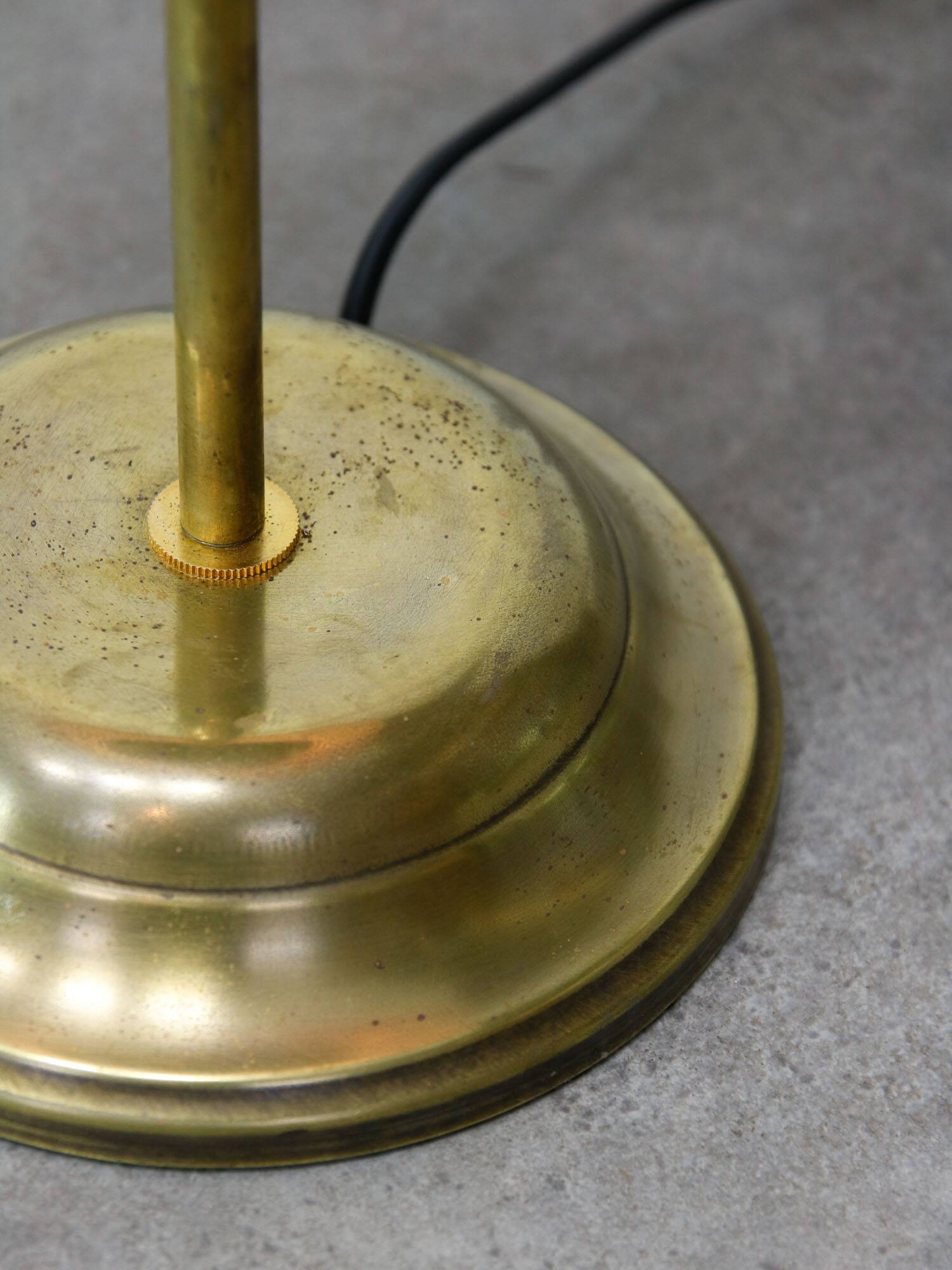 Mid-century Italian Brass & Glass Table Lamp, 1960s