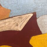 Abstract painting on panel
