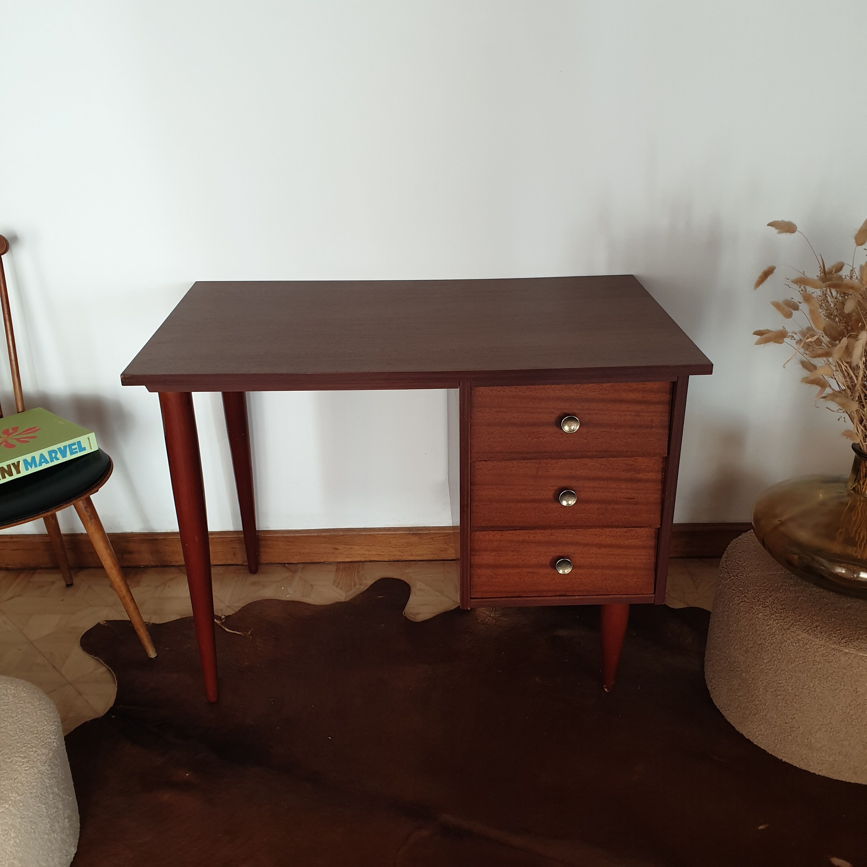 Vintage teak desk 60s