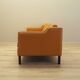 Orange leather sofa, Danish design, 1970s, production: Denmark
