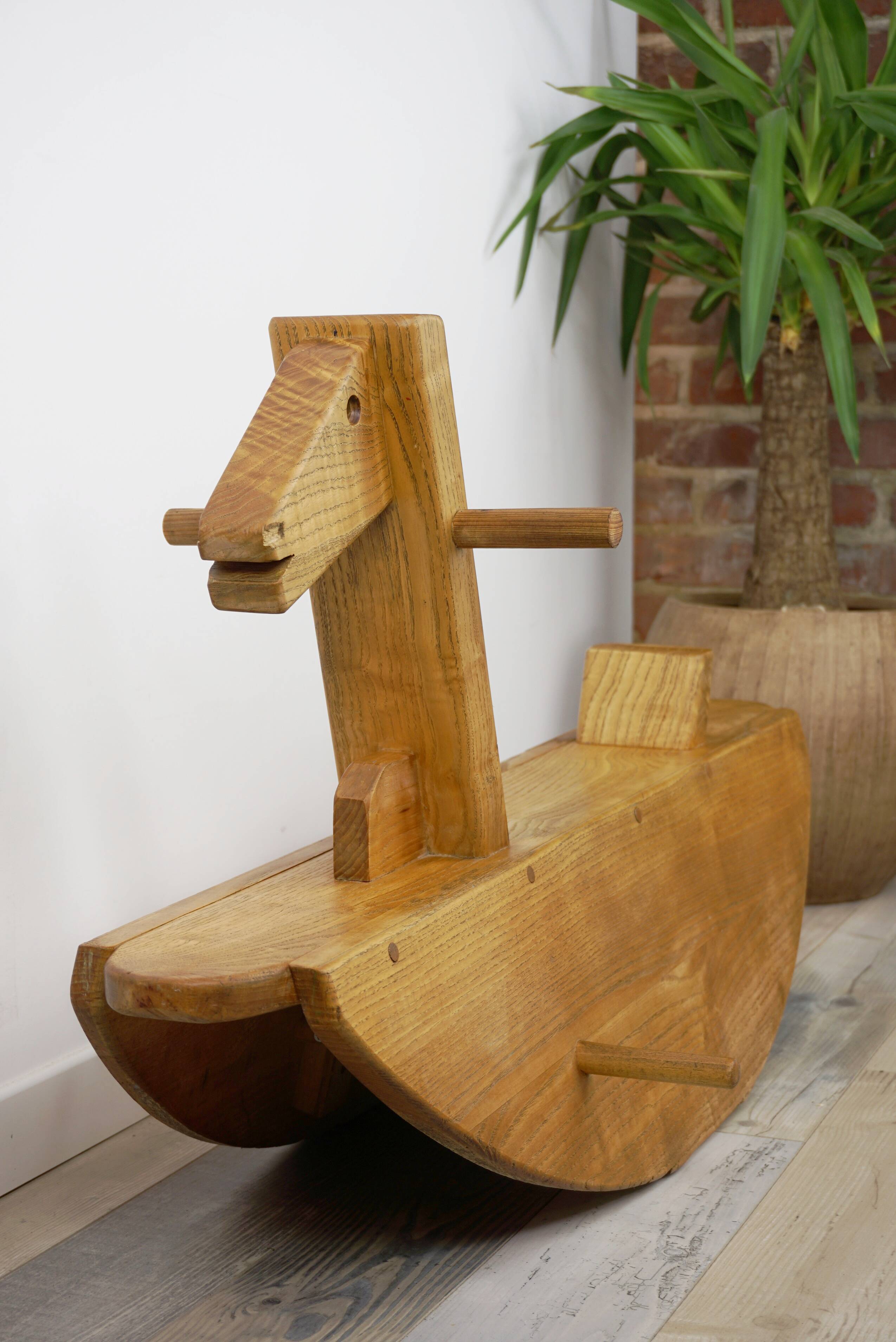 50s wooden rocking horse