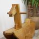 50s wooden rocking horse