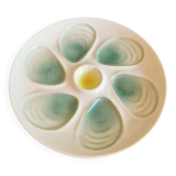 Set of 4 old oyster plates, SALINS pottery, France