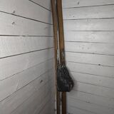 Pair of vintage wooden skis
