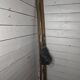 Pair of vintage wooden skis