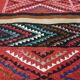 Red Berber Kilim multicolor handmade woollen 100x200cm