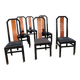 6 chaises vintage en bois noir