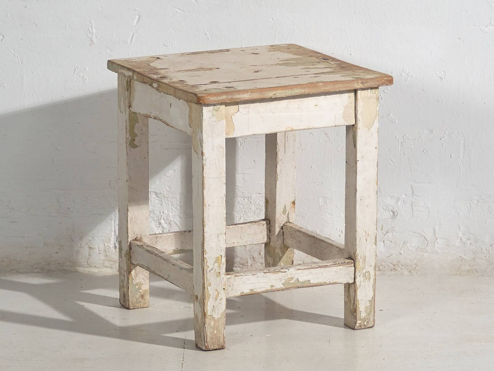 Antique white coffee tables (circa 1920). 2-piece set