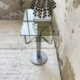 80s glass and marble console