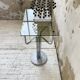 80s glass and marble console