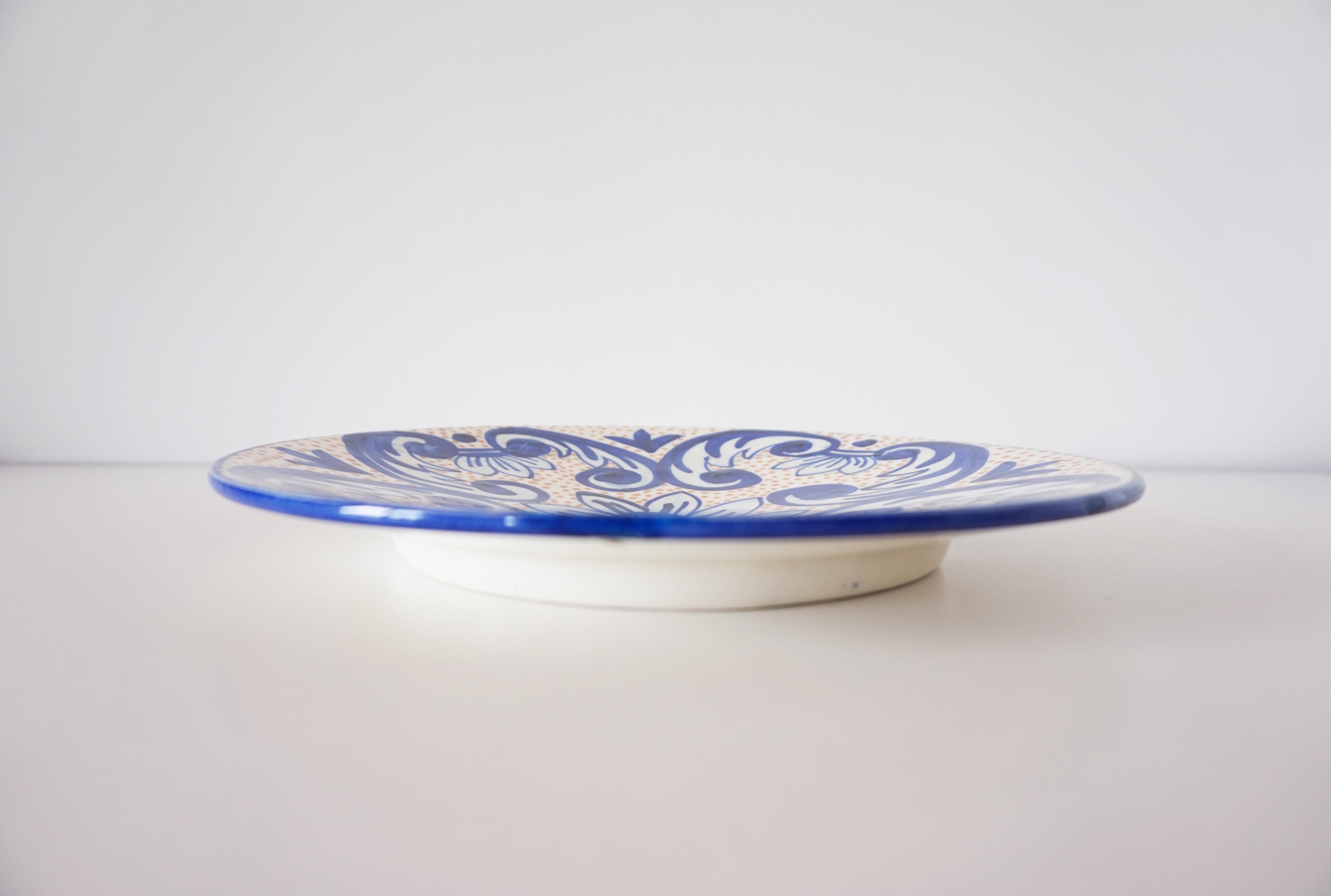 Spanish painted ceramic plate