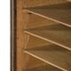 English antique archive cabinet with oak roll-up door from the 20th century