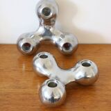 Paire de bougeoirs scandinaves Arne Jacobsen pour Georg Jensen