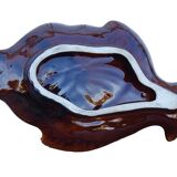 Assiette à poisson en faïence de Vallauris vintage française